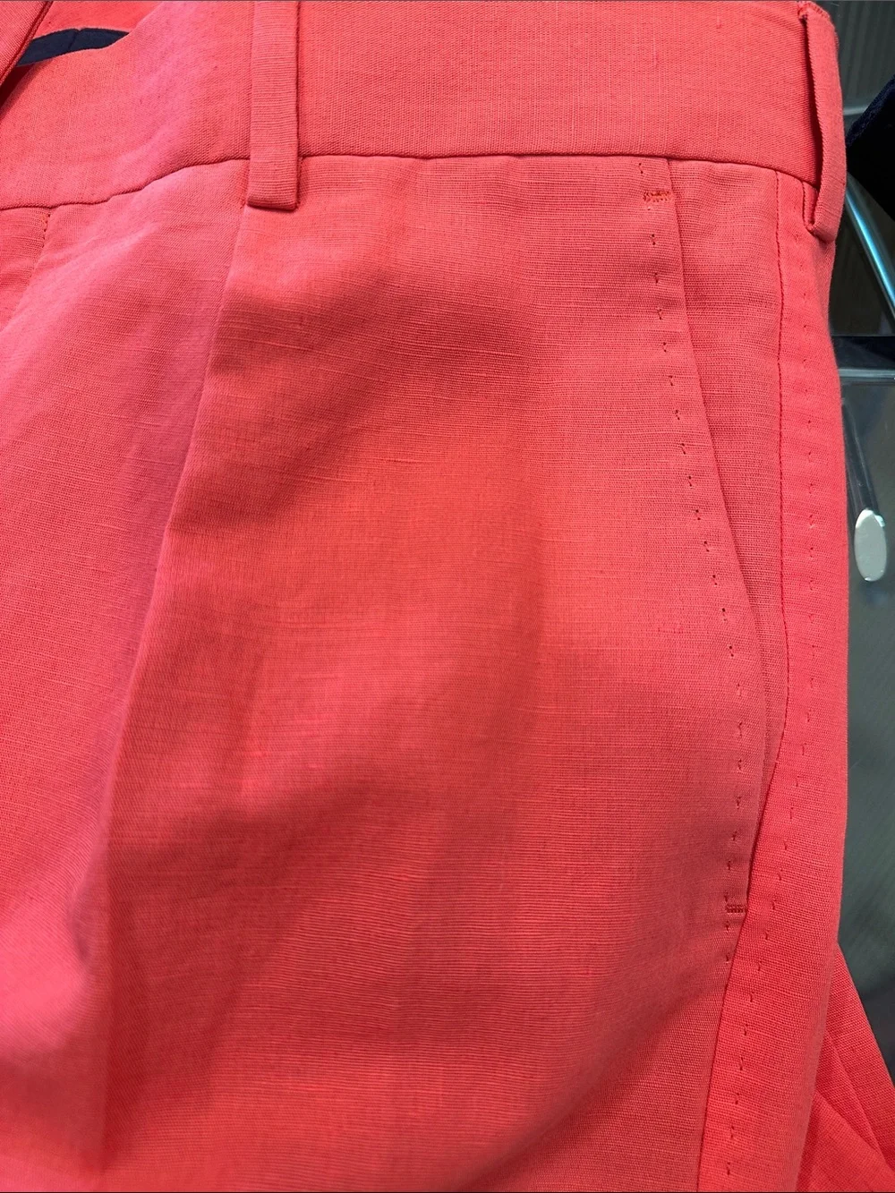 Paul Smith Coral Red Pleated Chinos